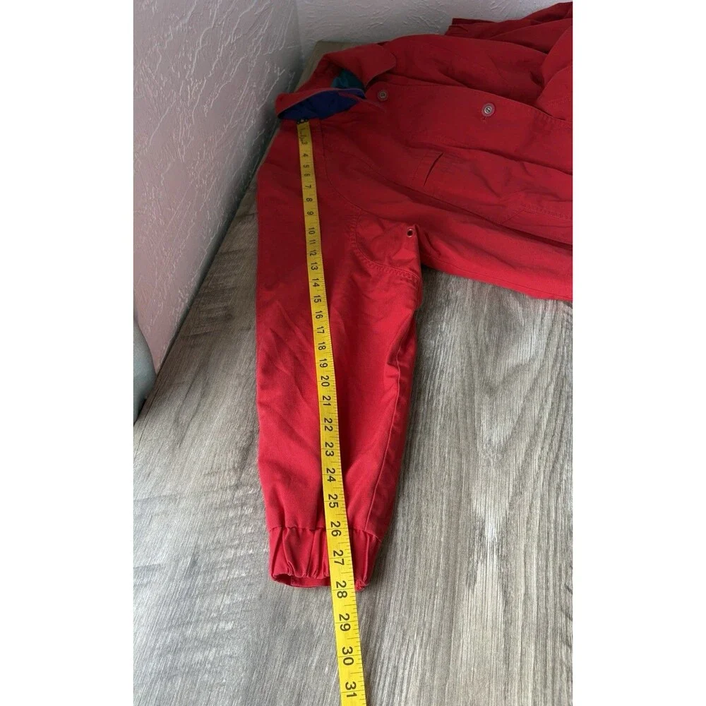 London Fog Men’s Vintage Red And Blue Windbreaker Jacket Size Small